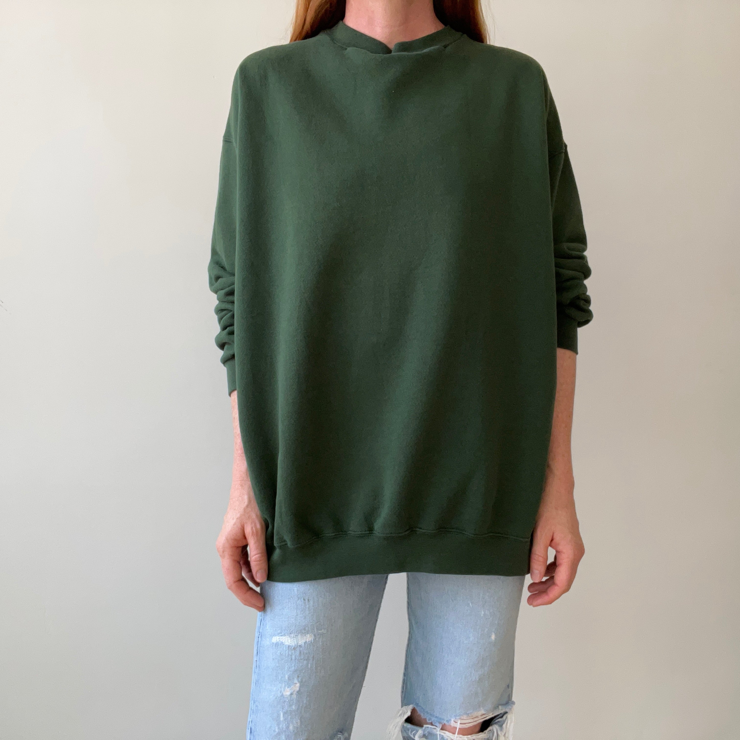 1980s/90s Blank Forest Green Sweatshirt