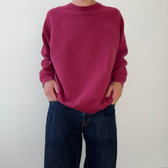1990s Blank Burgundy Hanes Her Way Sweatshirt
