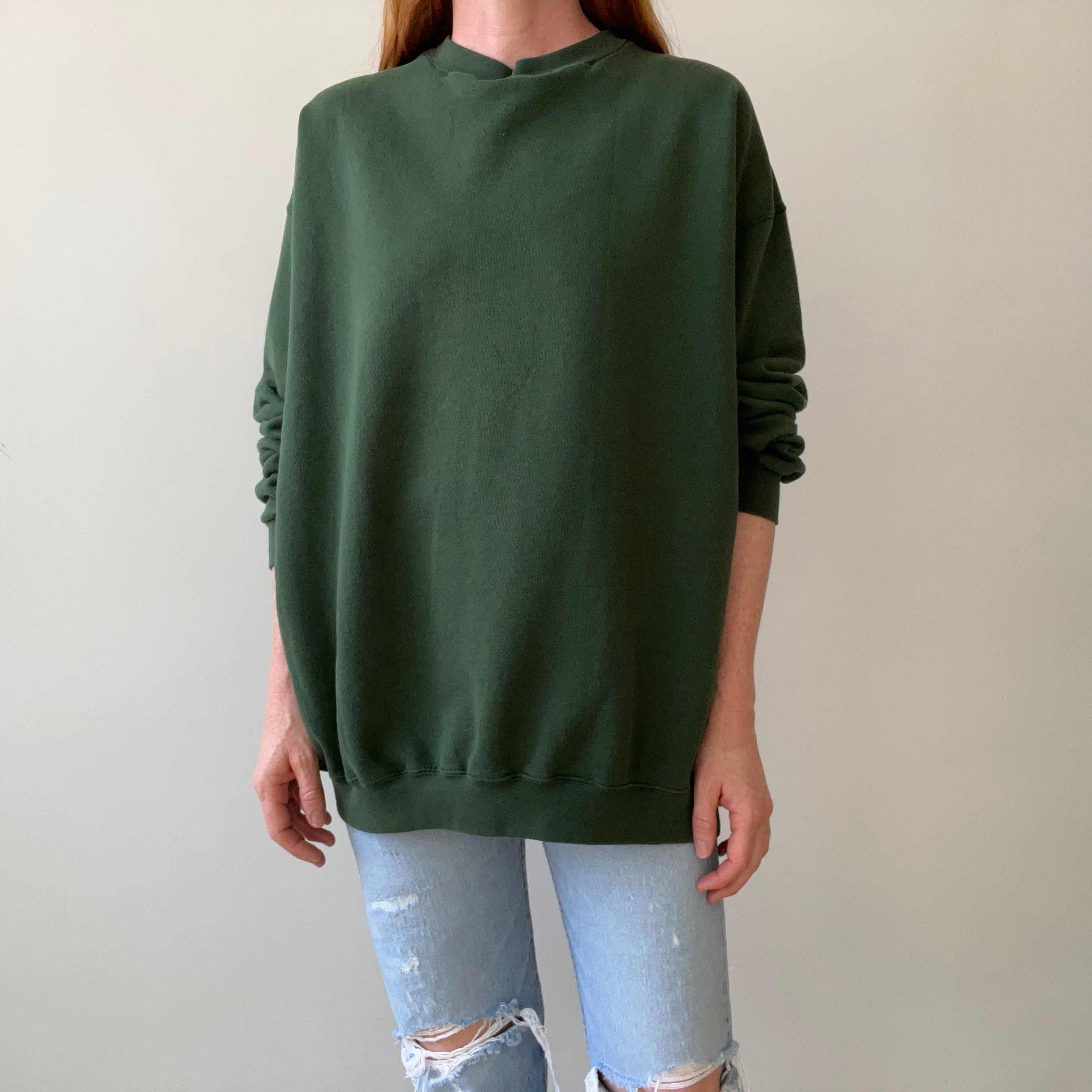 1980s/90s Blank Forest Green Sweatshirt