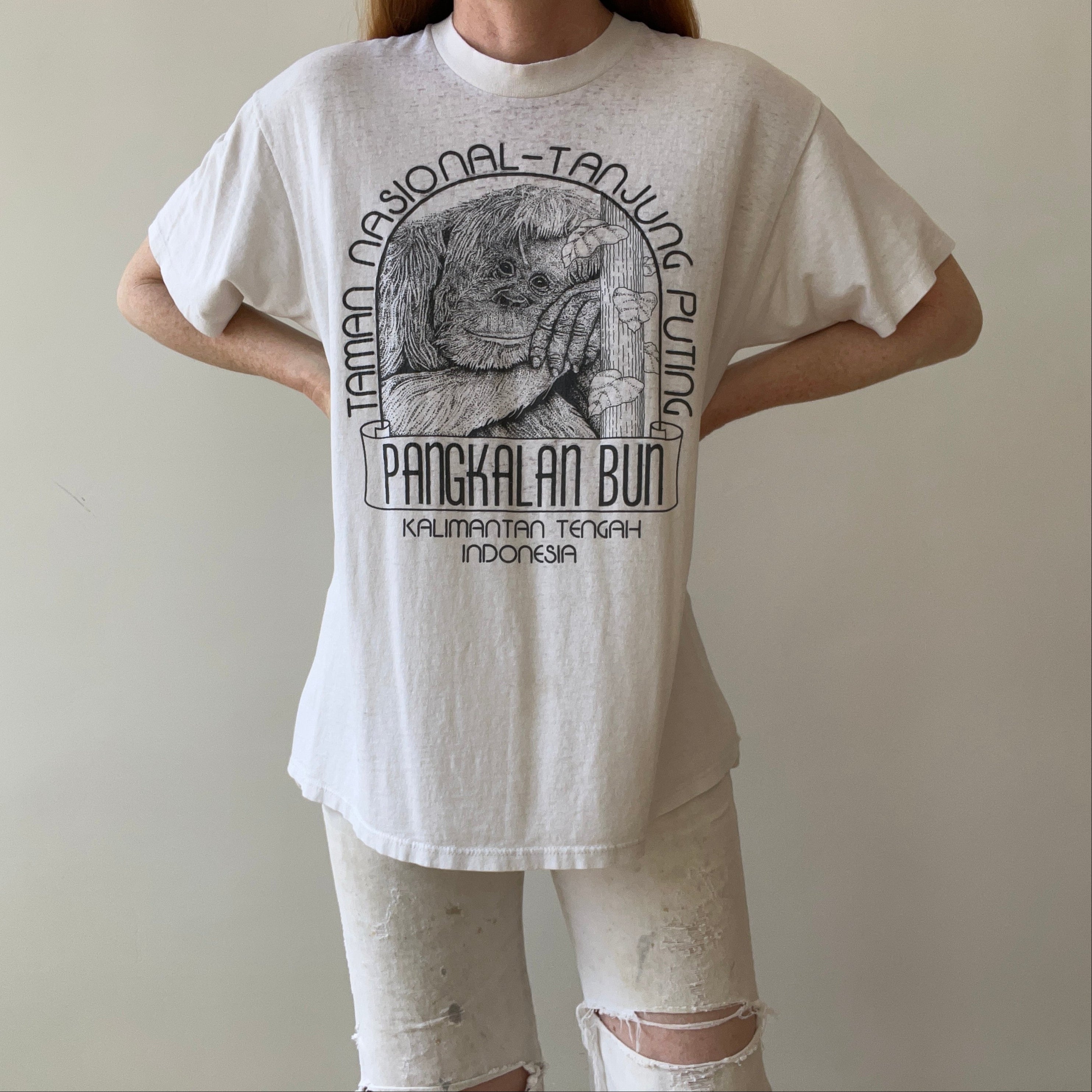 1990s Pangkalan Bun Indonesia T-Shirt - Paper Thin Alert!