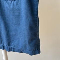 1971 US Military Naval Short Sleeve 1/4 Button Up Navy Shirt