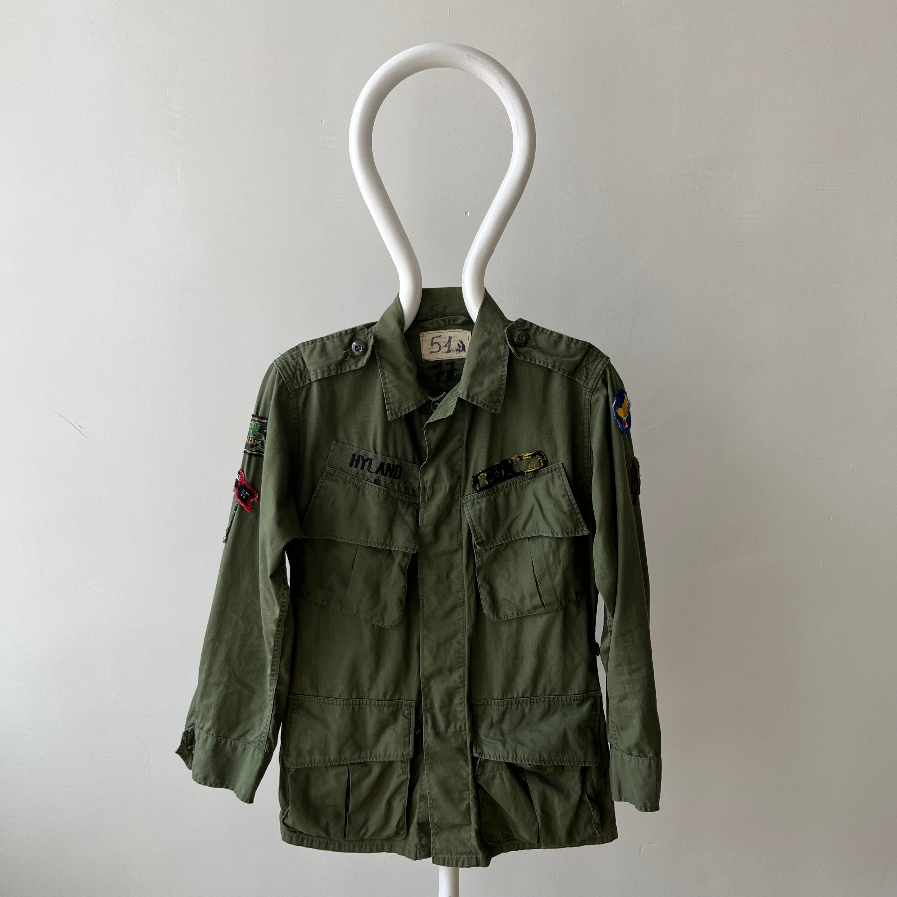 1960s OG 107 Vietnam Era and Patched Smaller Size Jacket - The Arm Patches! Collectible
