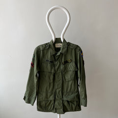 1960s OG 107 Vietnam Era and Patched Smaller Size Jacket - The Arm Patches! Collectible