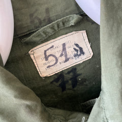 1960s OG 107 Vietnam Era and Patched Smaller Size Jacket - The Arm Patches! Collectible