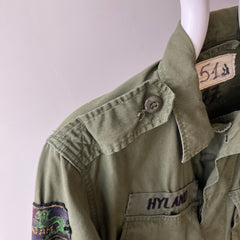 1960s OG 107 Vietnam Era and Patched Smaller Size Jacket - The Arm Patches! Collectible