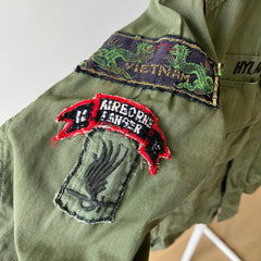 1960s OG 107 Vietnam Era and Patched Smaller Size Jacket - The Arm Patches! Collectible