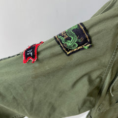 1960s OG 107 Vietnam Era and Patched Smaller Size Jacket - The Arm Patches! Collectible