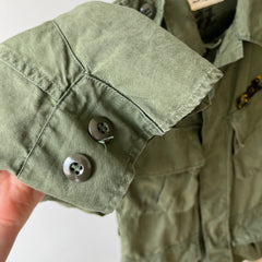 1960s OG 107 Vietnam Era and Patched Smaller Size Jacket - The Arm Patches! Collectible