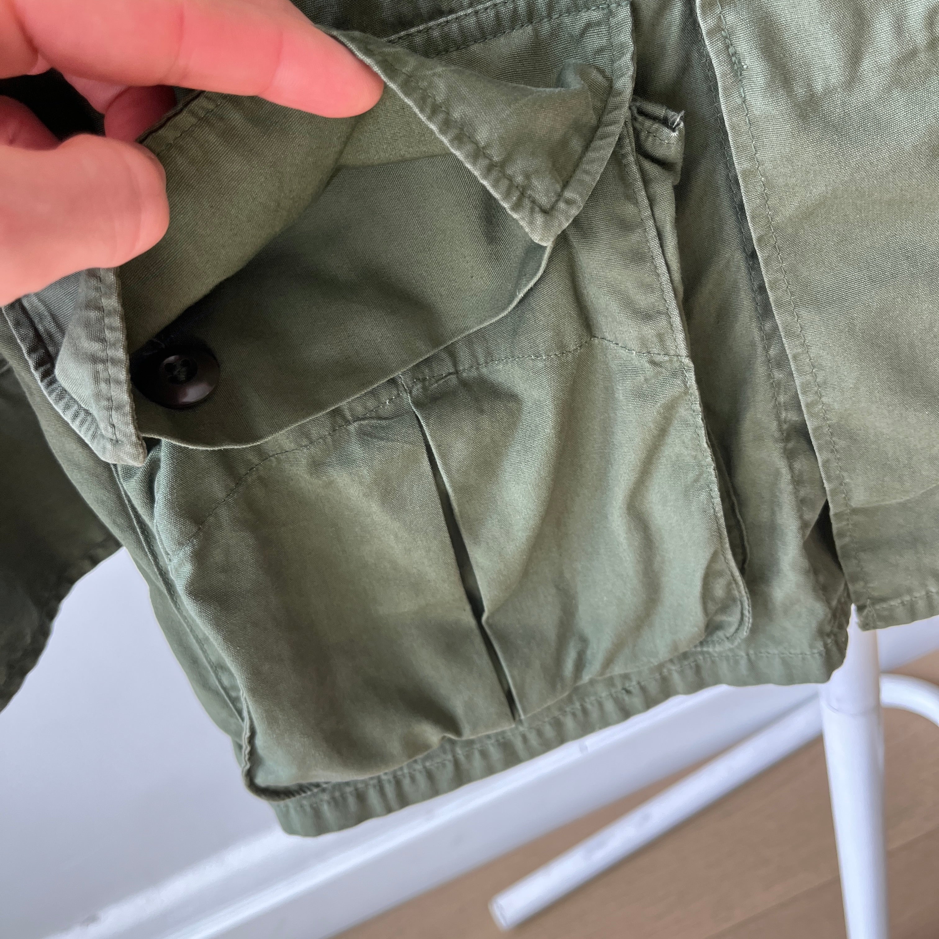 1960s OG 107 Vietnam Era and Patched Smaller Size Jacket - The Arm Patches! Collectible