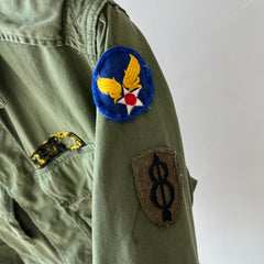 1960s OG 107 Vietnam Era and Patched Smaller Size Jacket - The Arm Patches! Collectible