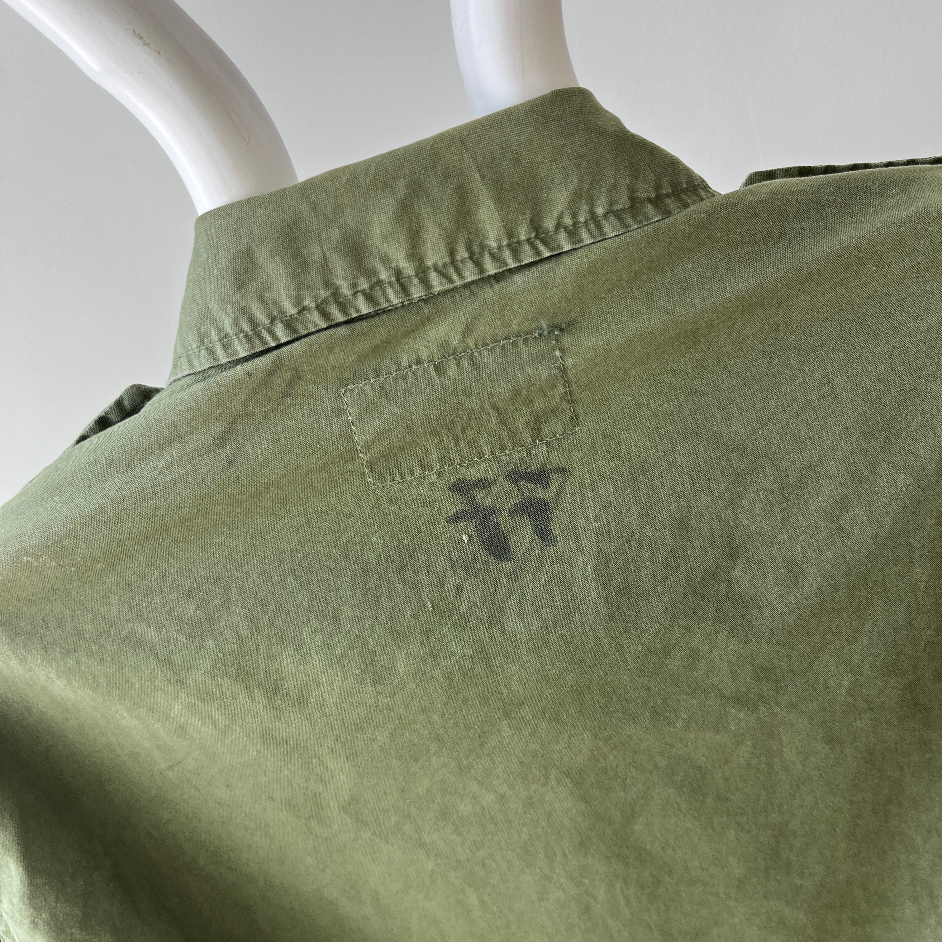 1960s OG 107 Vietnam Era and Patched Smaller Size Jacket - The Arm Patches! Collectible