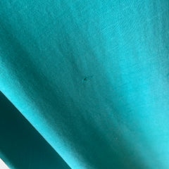1980s Tattered Beyond Blown Out Backside Turquoise Blue/Seafoam Green