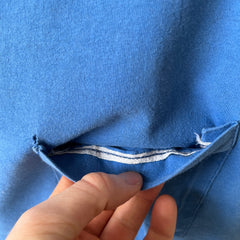 1980s Soft and Slouchy Cotton Dodger (or French) Blue FOTL Pocket T-Shirt