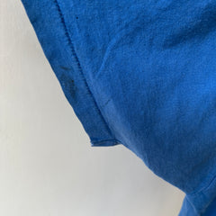 1980s Soft and Slouchy Cotton Dodger (or French) Blue FOTL Pocket T-Shirt