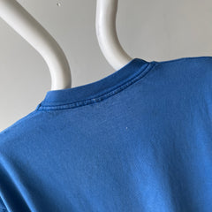 1980s Soft and Slouchy Cotton Dodger (or French) Blue FOTL Pocket T-Shirt