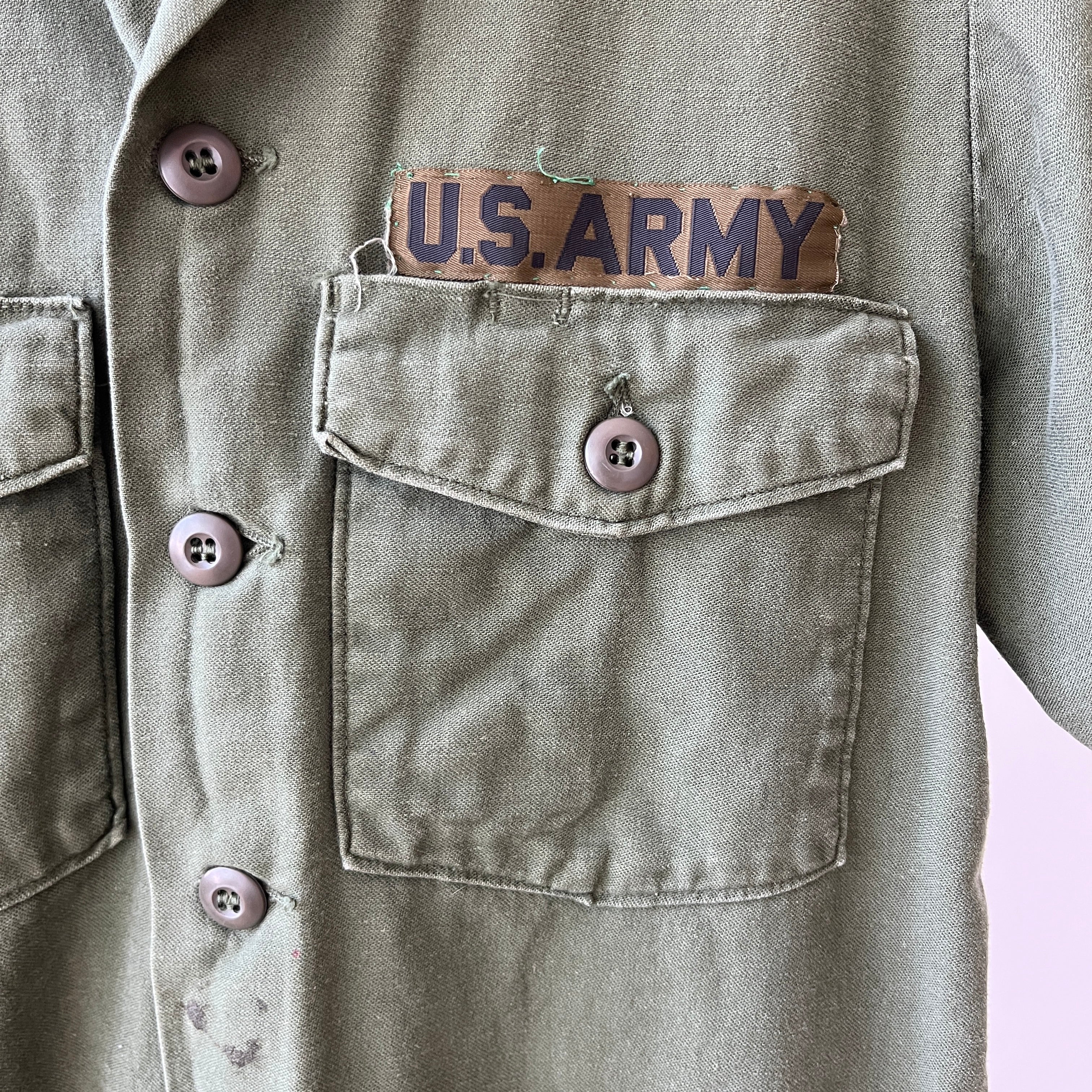 1970 Short Sleeve OG-107 US Military Vietnam Era Shirt