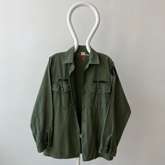 1973 8.5oz Sateen Cotton OG Vietnam OG-107 Military Shirt