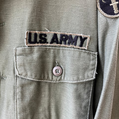 1973 8.5oz Sateen Cotton OG Vietnam OG-107 Military Shirt