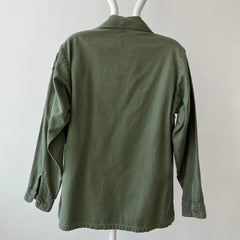 1973 8.5oz Sateen Cotton OG Vietnam OG-107 Military Shirt