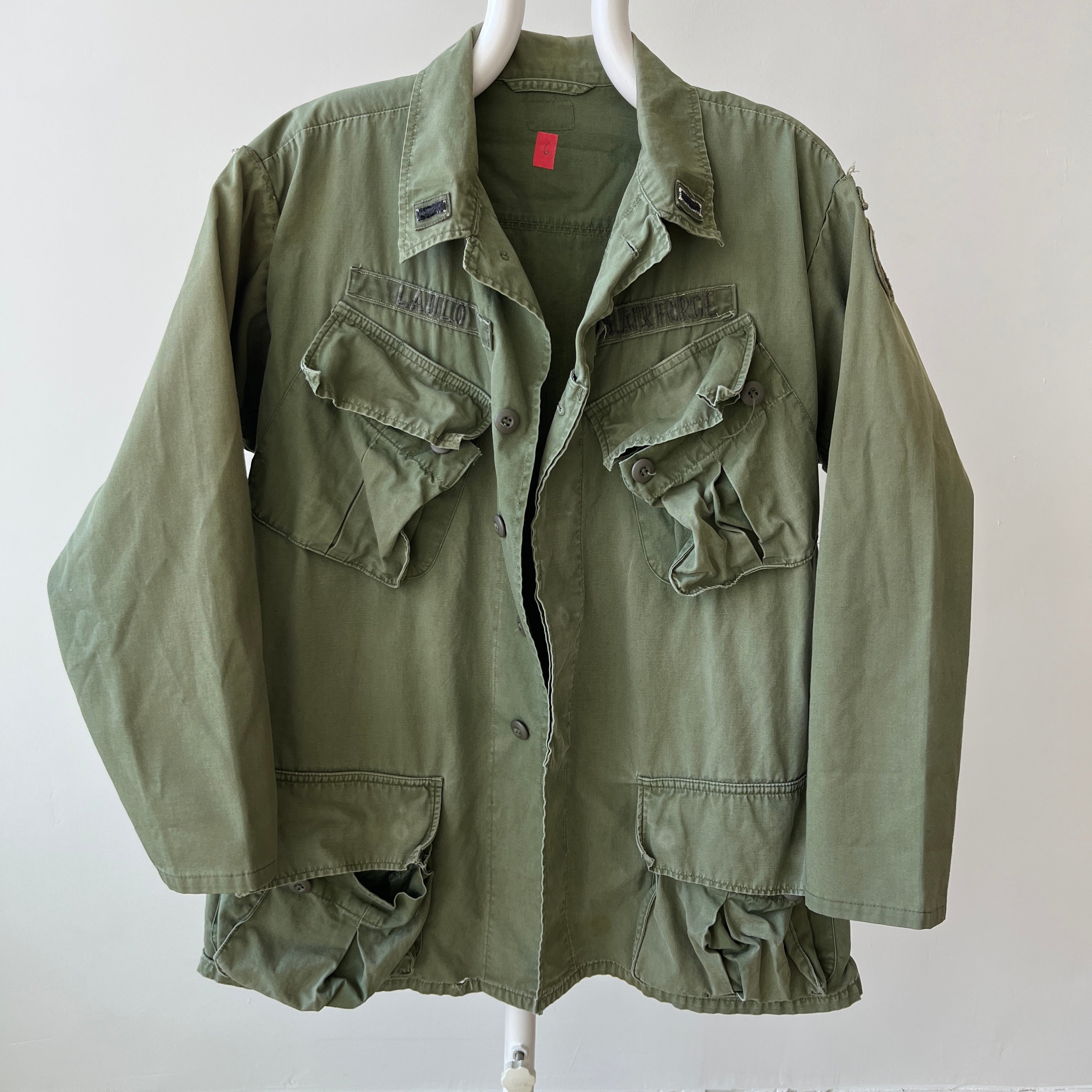 1970s Vietnam Jungle Jacket with Slanted Pockets and Redone Sleeves (Originals are still there)