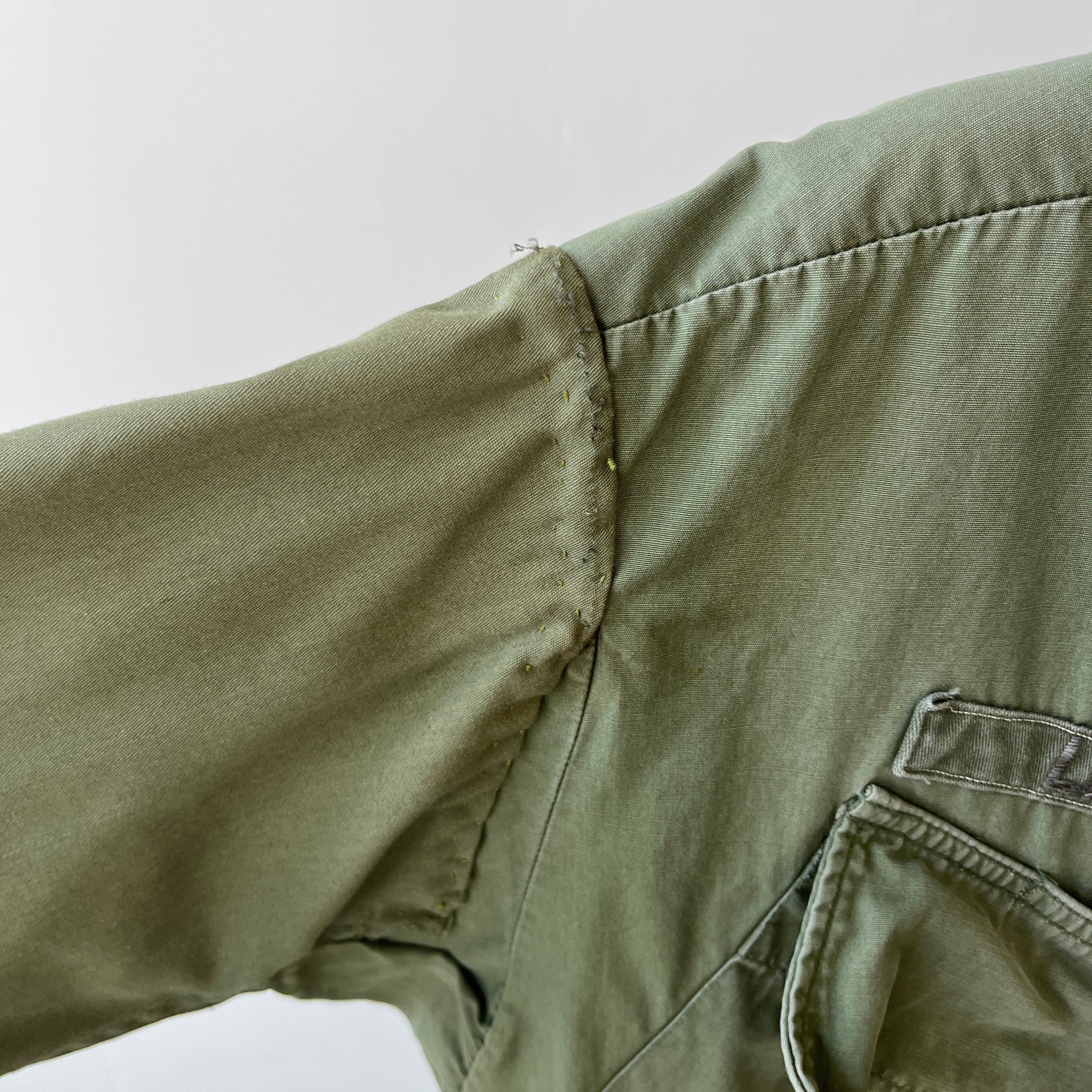1970s Vietnam Jungle Jacket with Slanted Pockets and Redone Sleeves (Originals are still there)