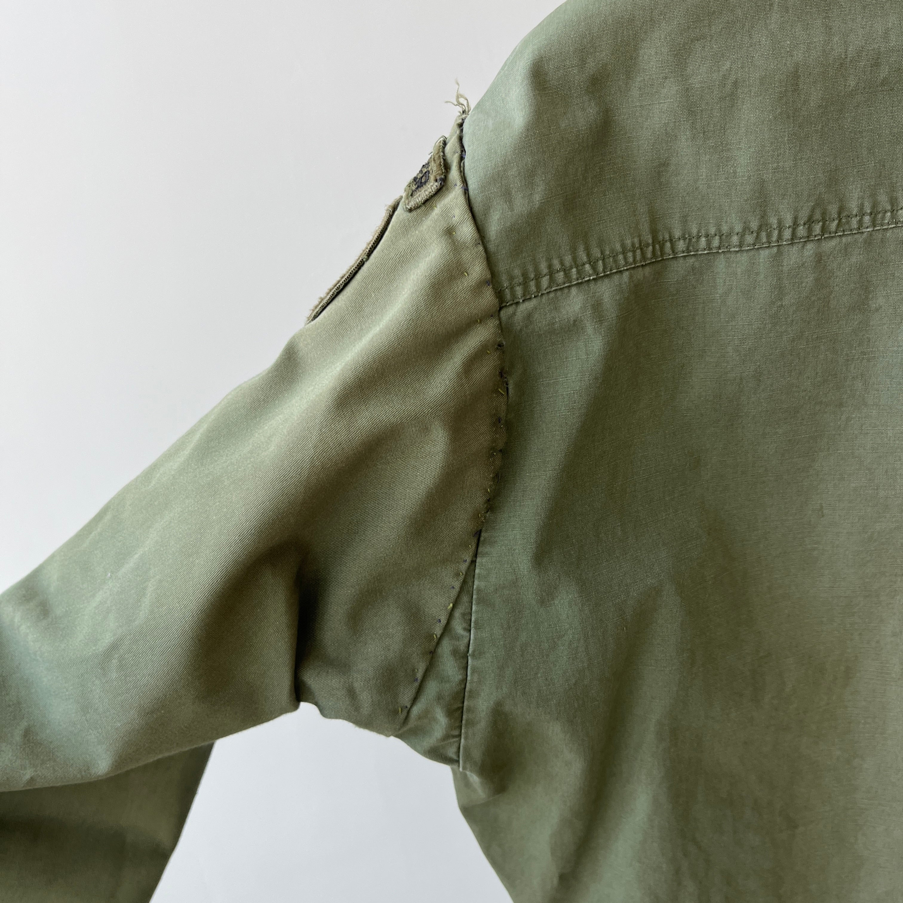1970s Vietnam Jungle Jacket with Slanted Pockets and Redone Sleeves (Originals are still there)
