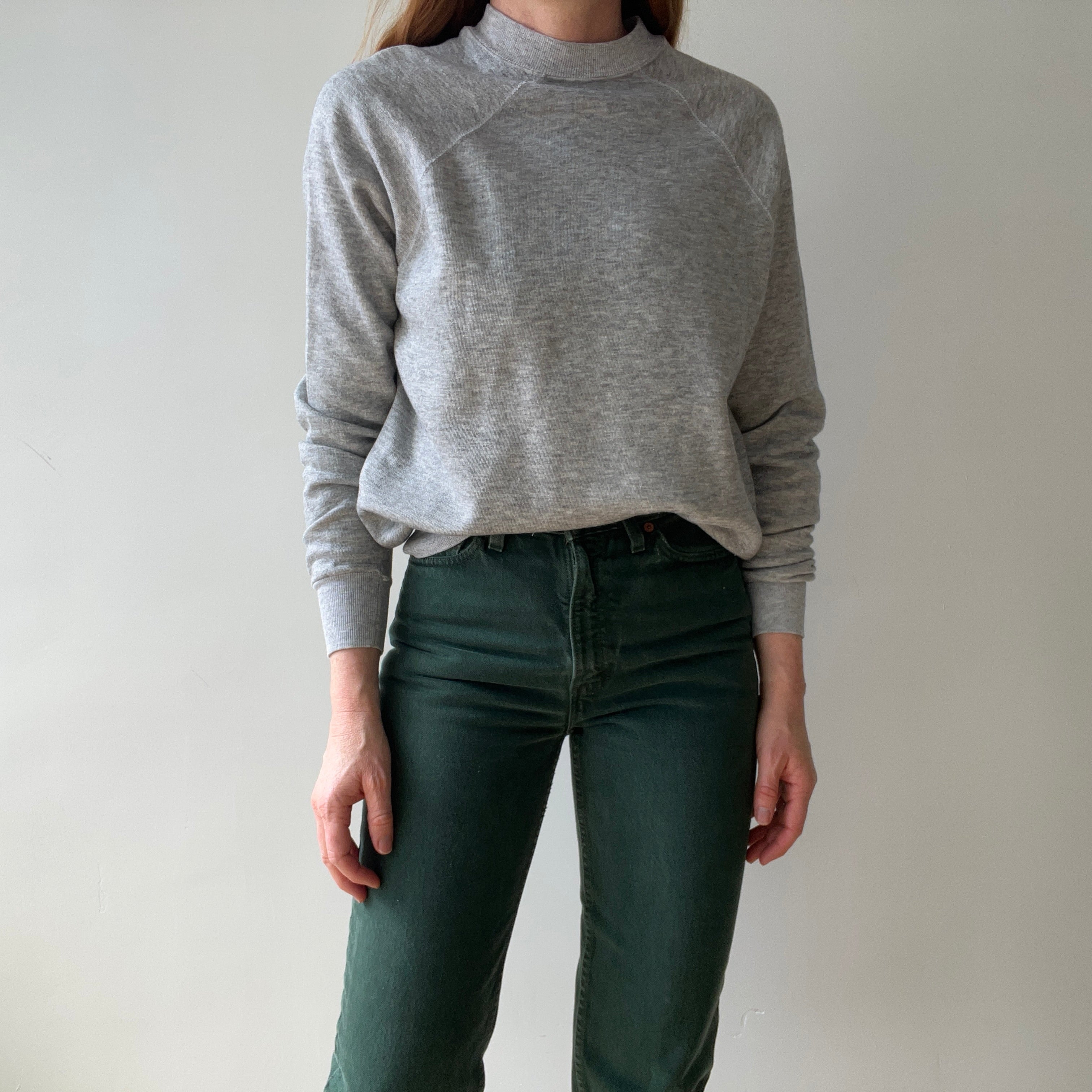 1970s Blank Sweatshirt Grey