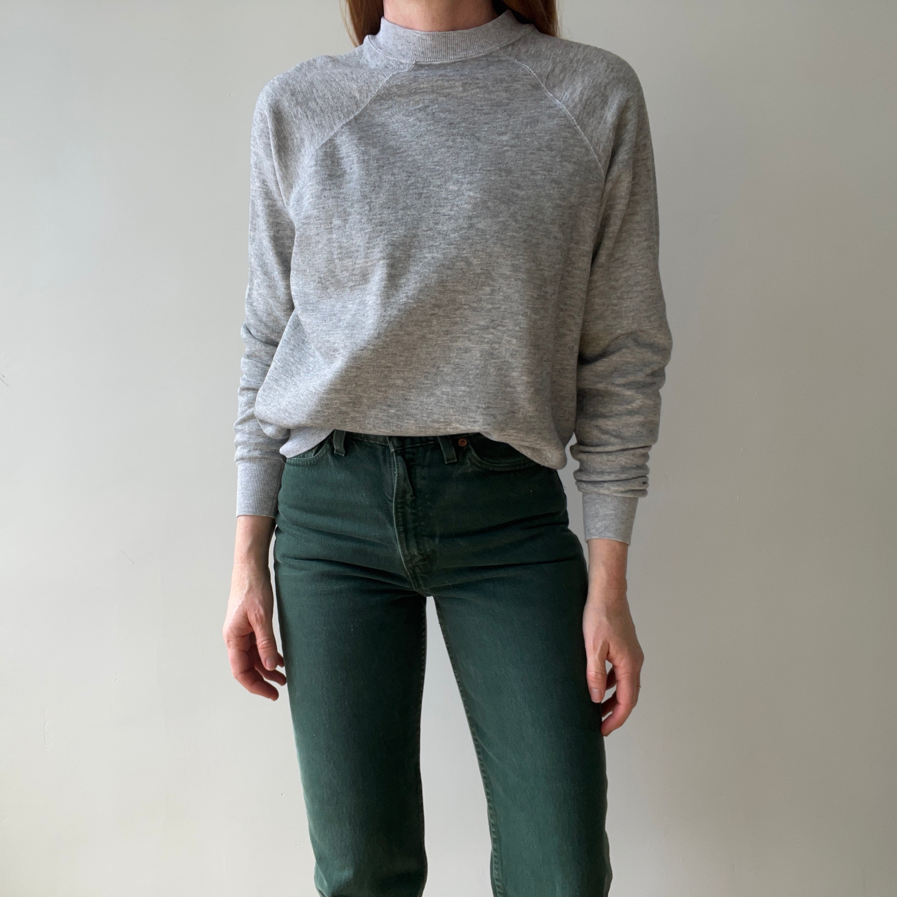 1970s Blank Sweatshirt Grey