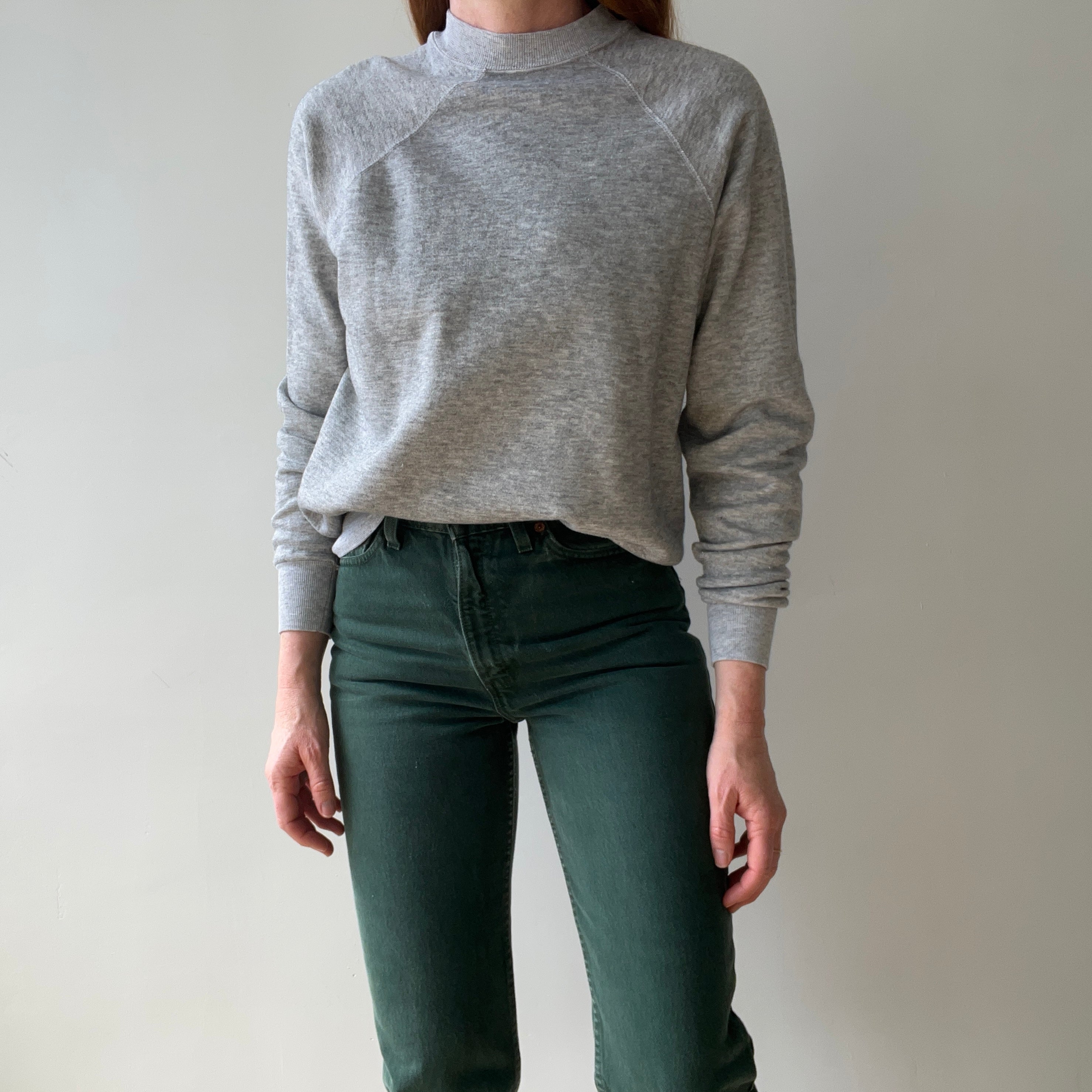 1970s Blank Sweatshirt Grey
