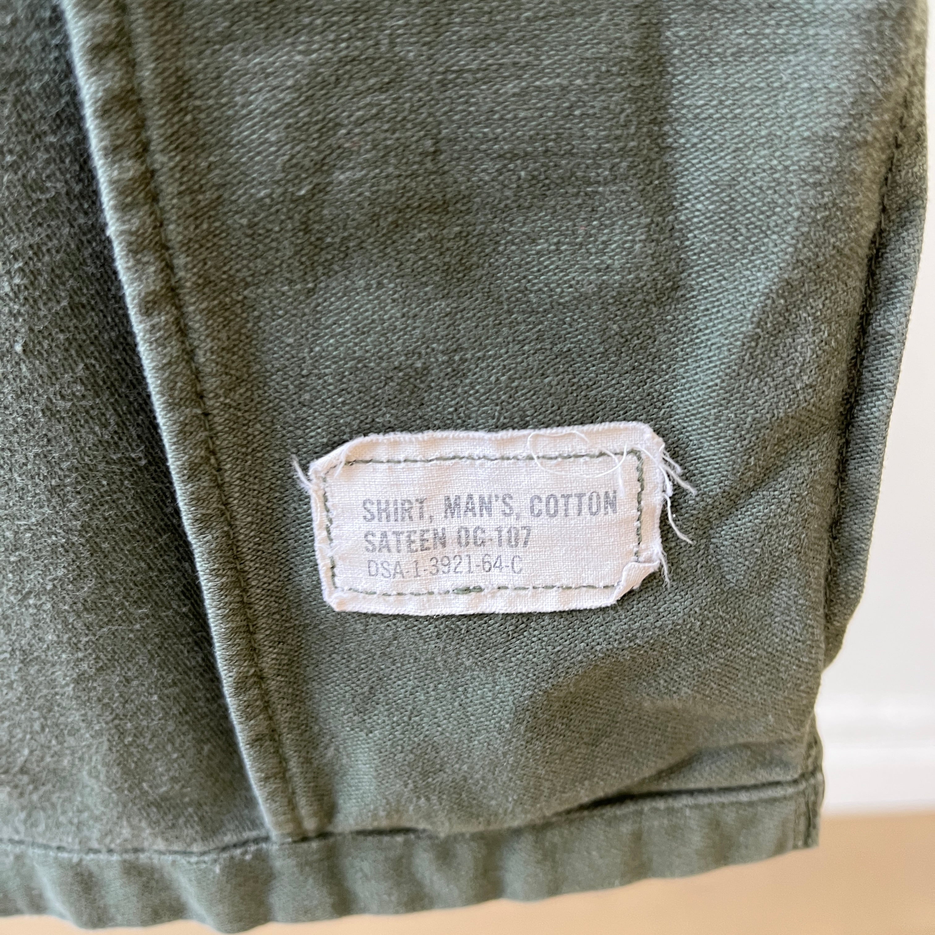 1964 Cut Short Sleeve OG-107 US Army Shirt -