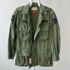 1960s OG-107 Cotton Military Coat with Tapering Buttons on the Backside - Smaller