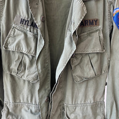 1960s OG-107 Cotton Military Coat with Tapering Buttons on the Backside - Smaller