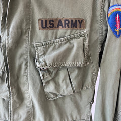 1960s OG-107 Cotton Military Coat with Tapering Buttons on the Backside - Smaller