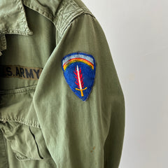 1960s OG-107 Cotton Military Coat with Tapering Buttons on the Backside - Smaller