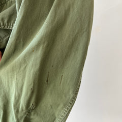 1960s OG-107 Cotton Military Coat with Tapering Buttons on the Backside - Smaller