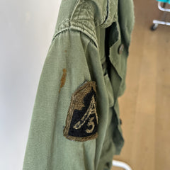1960s OG-107 Cotton Military Coat with Tapering Buttons on the Backside - Smaller
