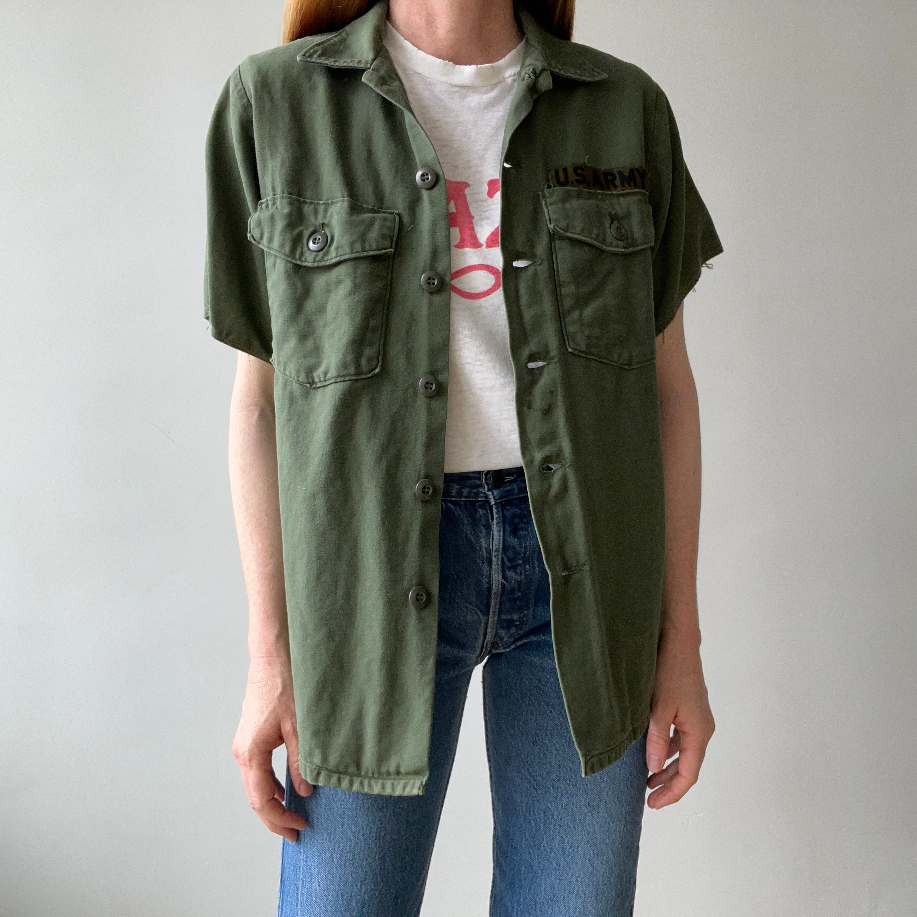 1970 Short Sleeve OG-107 US Military Vietnam Era Shirt