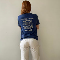 1982 Paper Thin Harley T Shirt Green Bay Wisconsin - GOLD