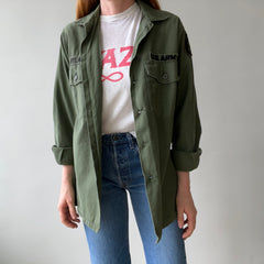 1973 8.5oz Sateen Cotton OG Vietnam OG-107 Military Shirt