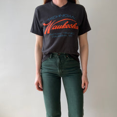 1970s Black Waukesha WI. Technician T-shirt