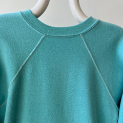 1970s Blank Turquoise Sweatshirt