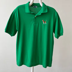 1980s Beagle Embroidered Polo Style Shirt