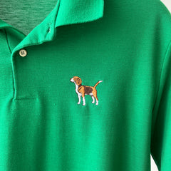 1980s Beagle Embroidered Polo Style Shirt