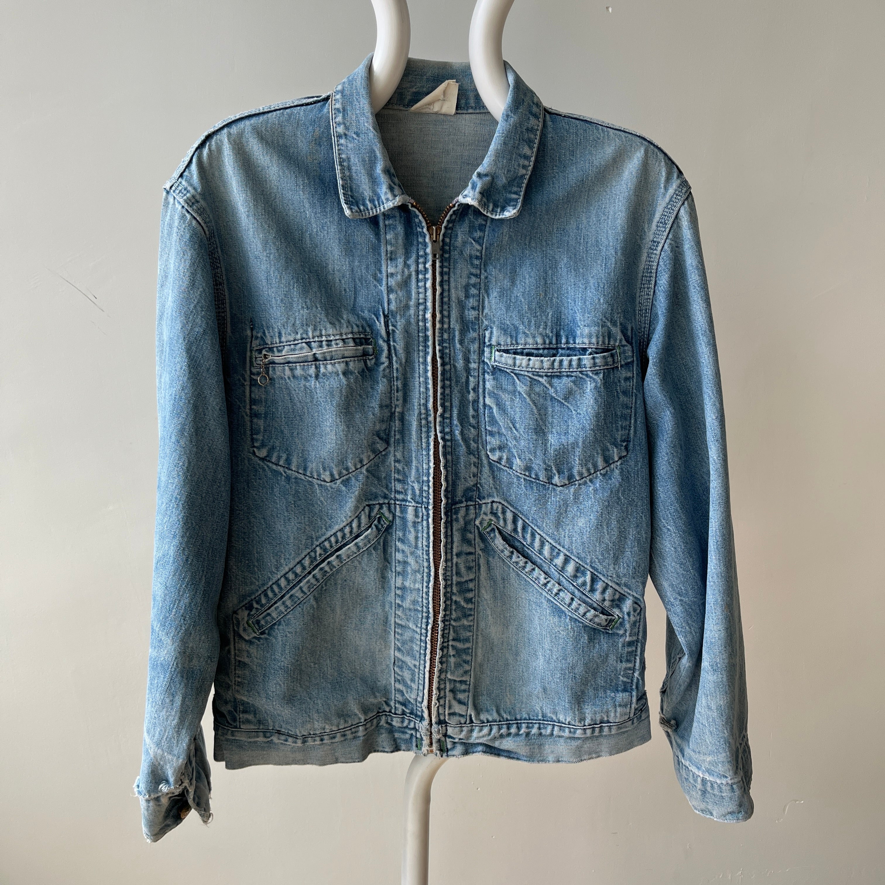 1960s Osh Kosh Denim Zip Jacket - THE OG TAG!!!