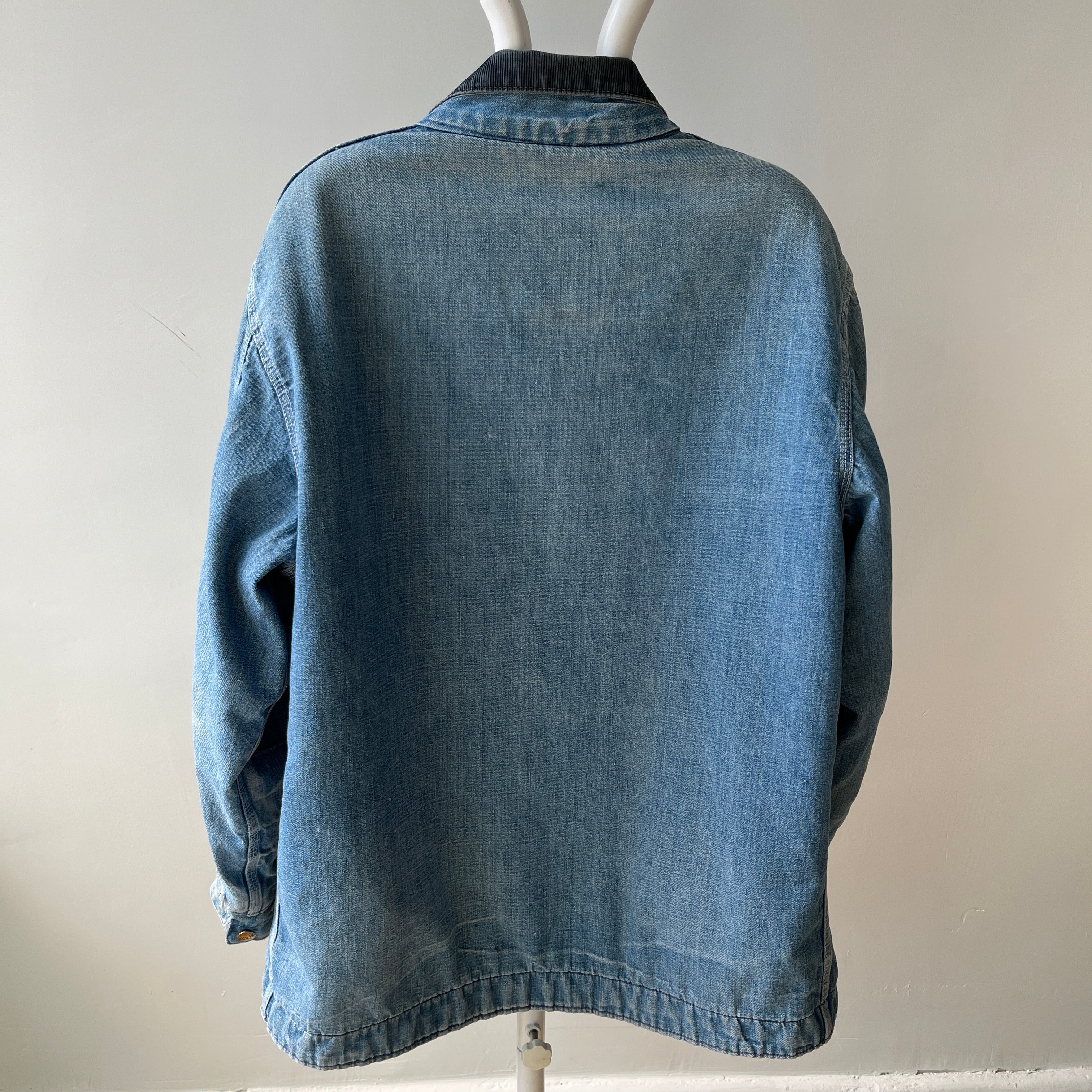1970s Sears Blanket Lined Chore Coat - Mended Button Hotels - Beautiful