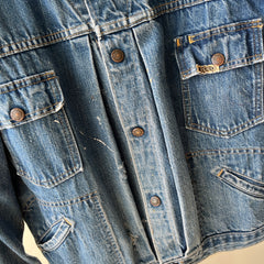 1970s Selvedge Paint Stained Type Two Style Denim Jean Jacket - WOAH