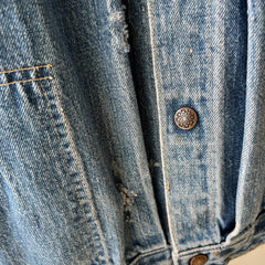 1970s Selvedge Paint Stained Type Two Style Denim Jean Jacket - WOAH