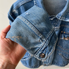 1970s Selvedge Paint Stained Type Two Style Denim Jean Jacket - WOAH