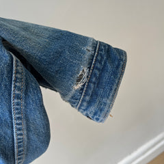 1970s Selvedge Paint Stained Type Two Style Denim Jean Jacket - WOAH