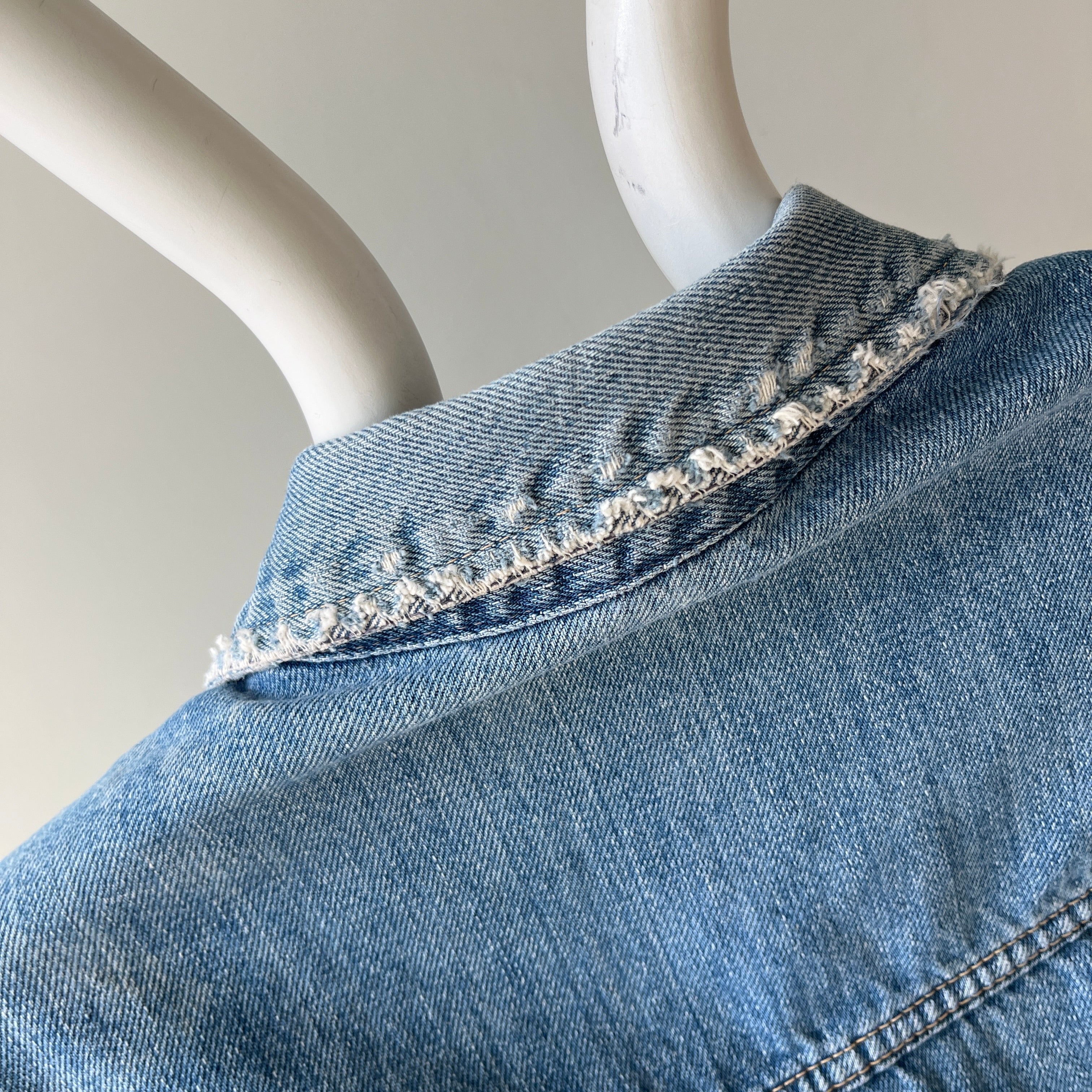 1970s Selvedge Paint Stained Type Two Style Denim Jean Jacket - WOAH